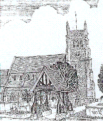 Drawing of Lych Gate at St. Mary's
