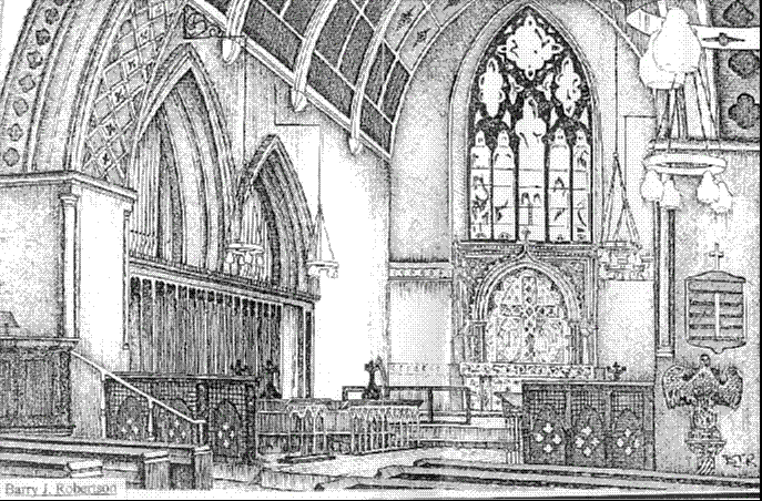 Drawing of St. Mary's interior