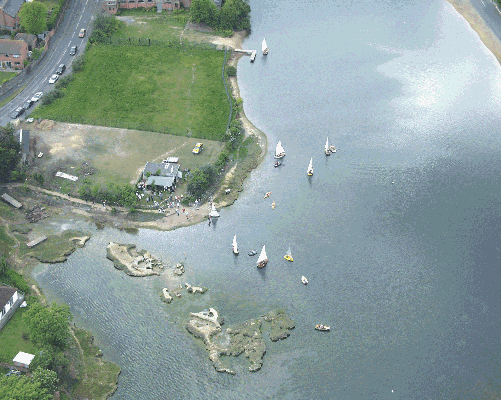 Aerial view of Alverstoke Creek